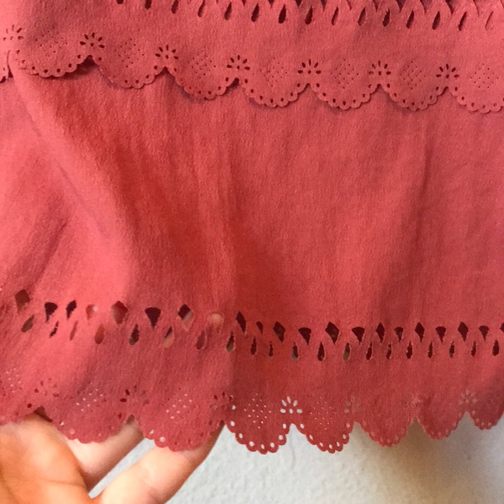 Scalloped silk Lush tank